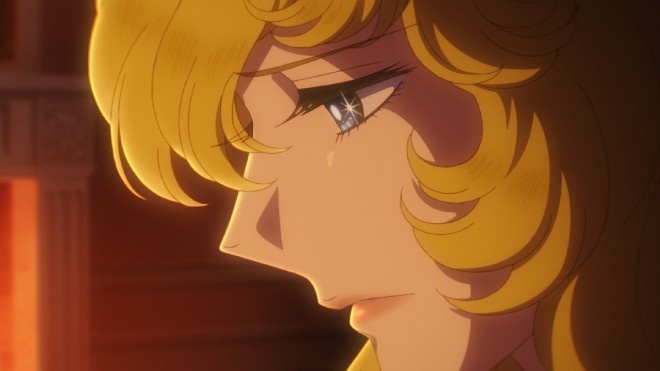 A stunning still from The Rose of Versailles featuring Oscar François de Jarjayes.